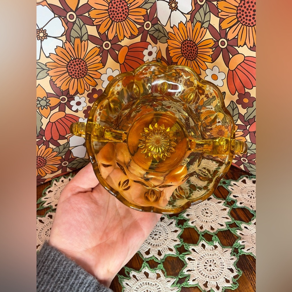 Orange flower power trinket bowl!